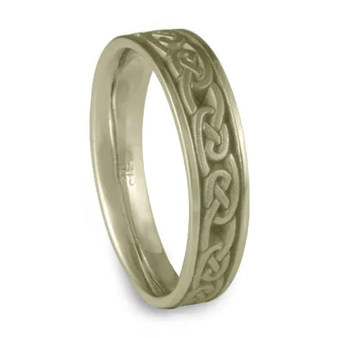 Narrow Cheek to Cheek Wedding Ring in 18K White Gold