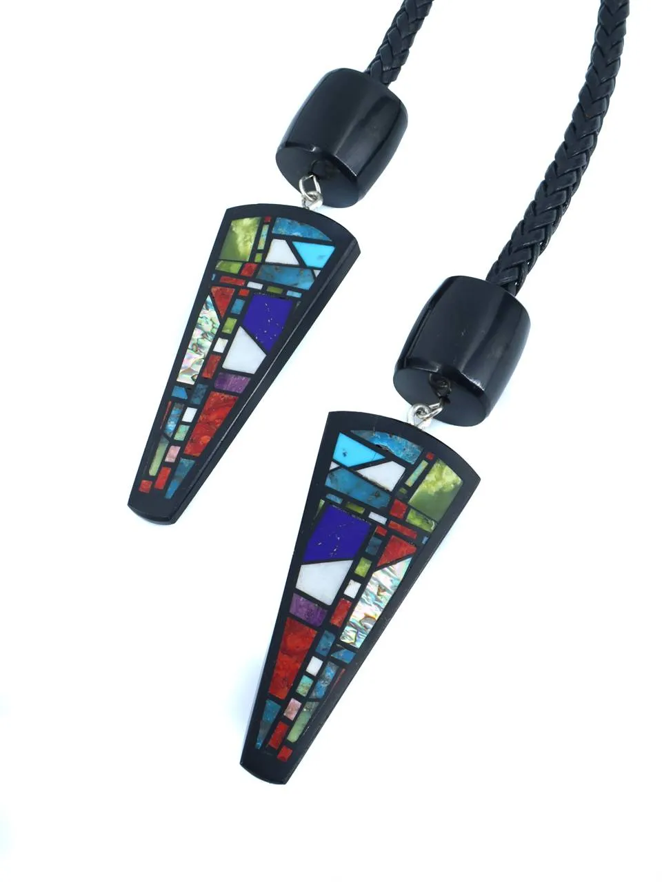Native American Santo Domingo Inlay Bolo Tie