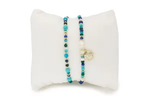 Naxos 2 Layer Gemstone Bracelet Stack