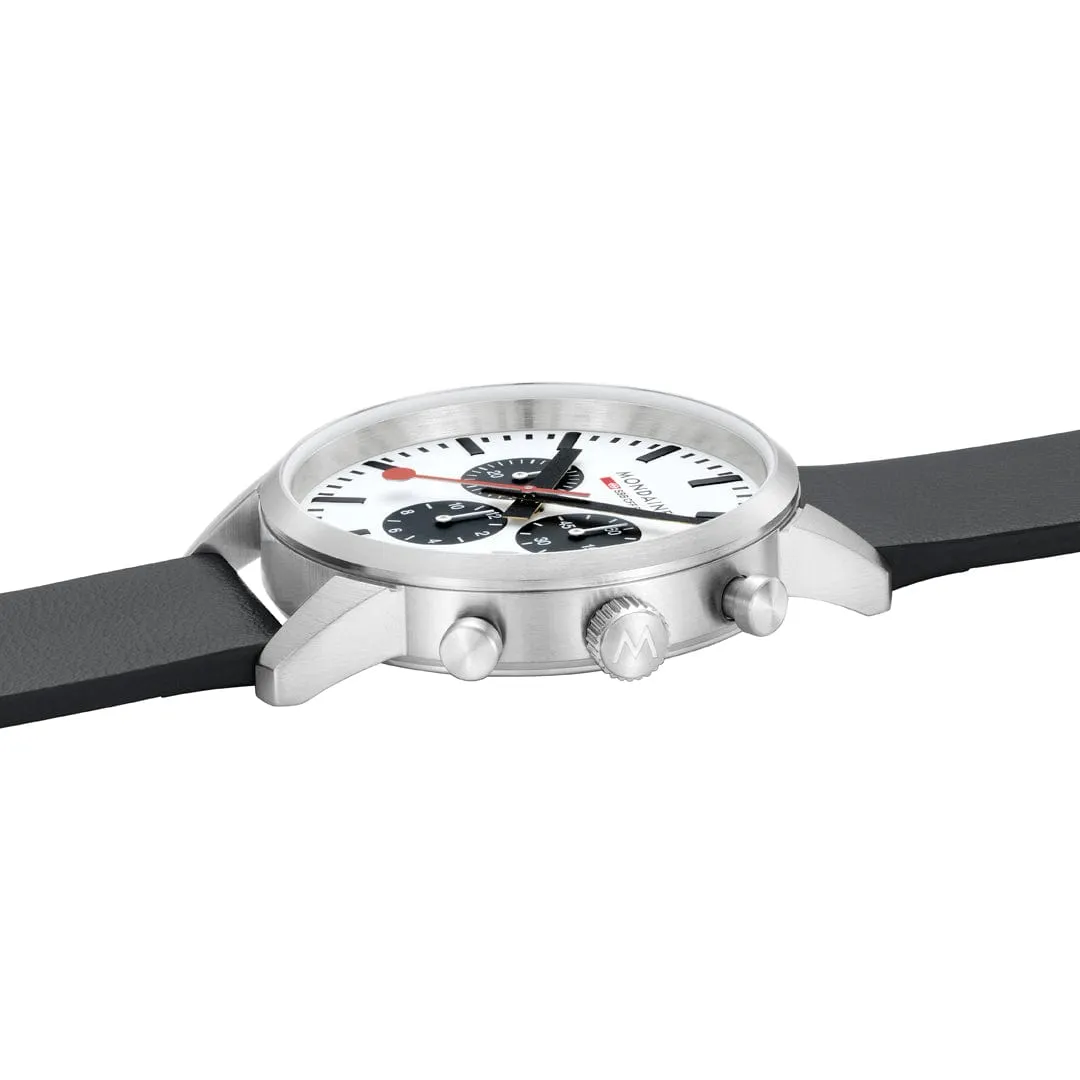 Neo, Black vegan grape leather, 41 mm
