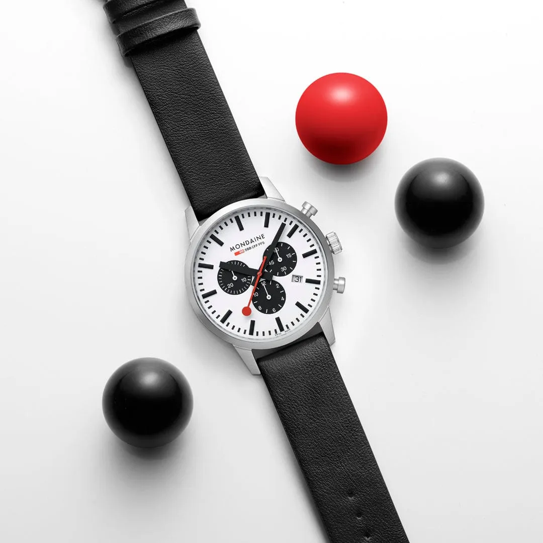 Neo, Black vegan grape leather, 41 mm