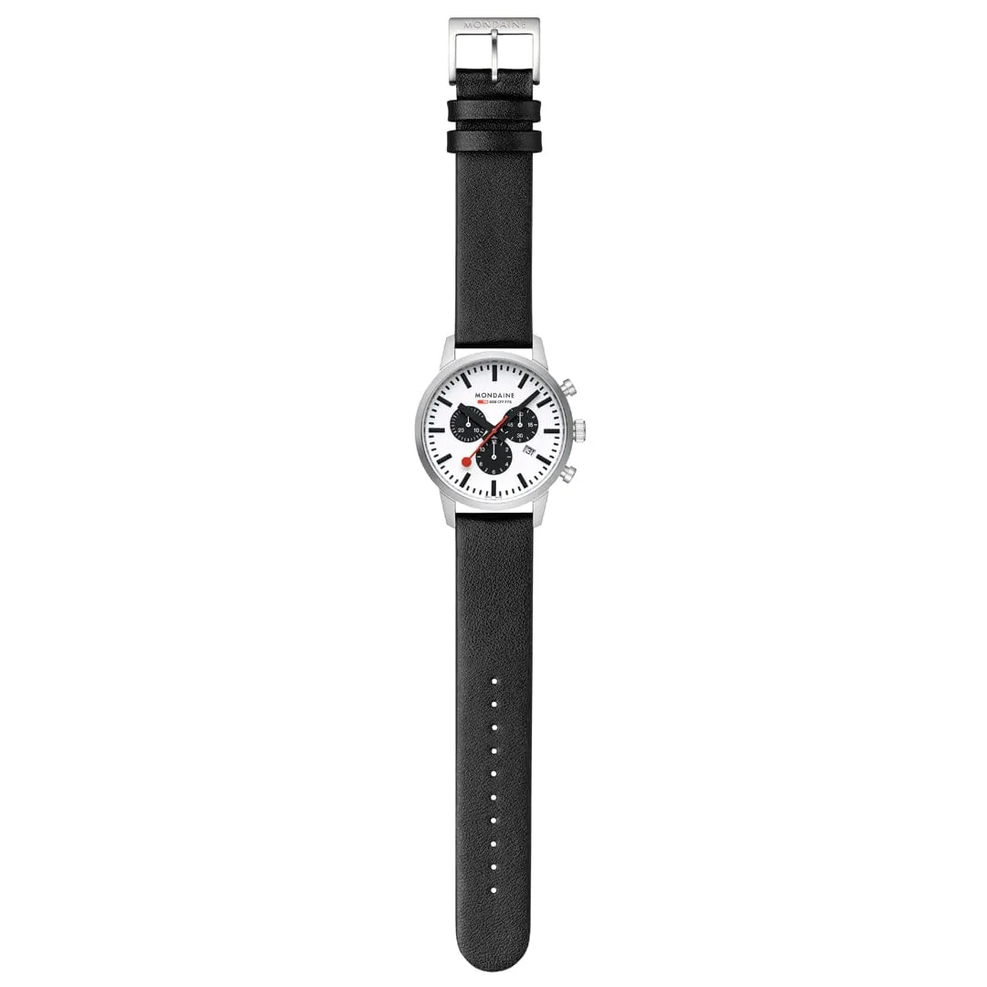 Neo, Black vegan grape leather, 41 mm