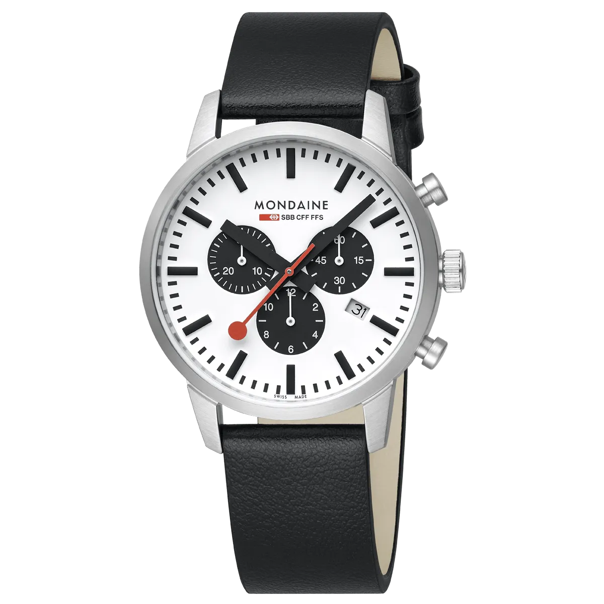 Neo, Black vegan grape leather, 41 mm