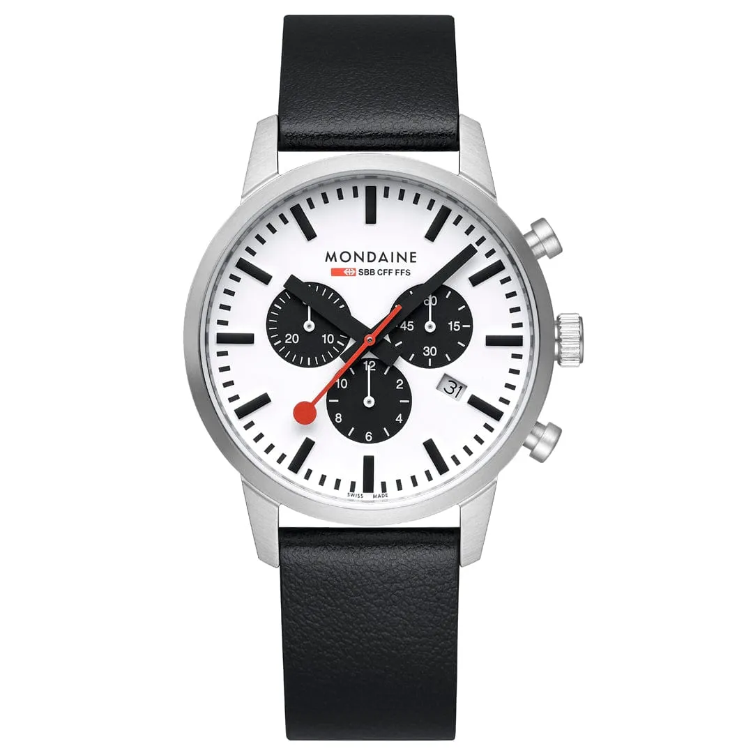Neo, Black vegan grape leather, 41 mm