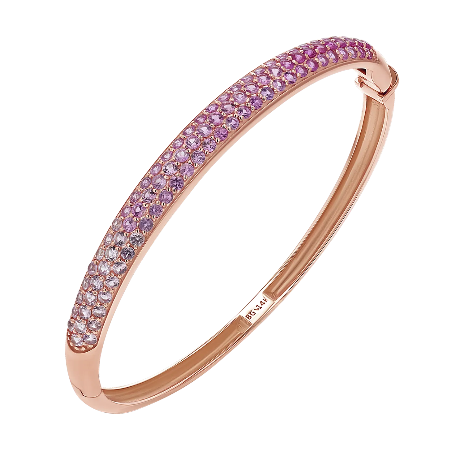 Ombré Pink Sapphire Cuff Bracelet