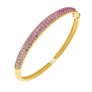 Ombré Pink Sapphire Cuff Bracelet