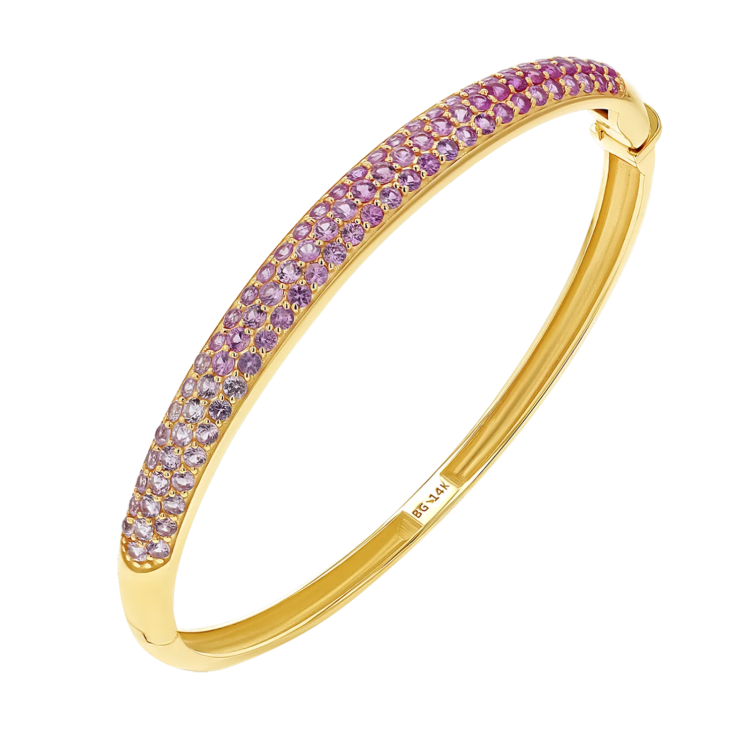 Ombré Pink Sapphire Cuff Bracelet