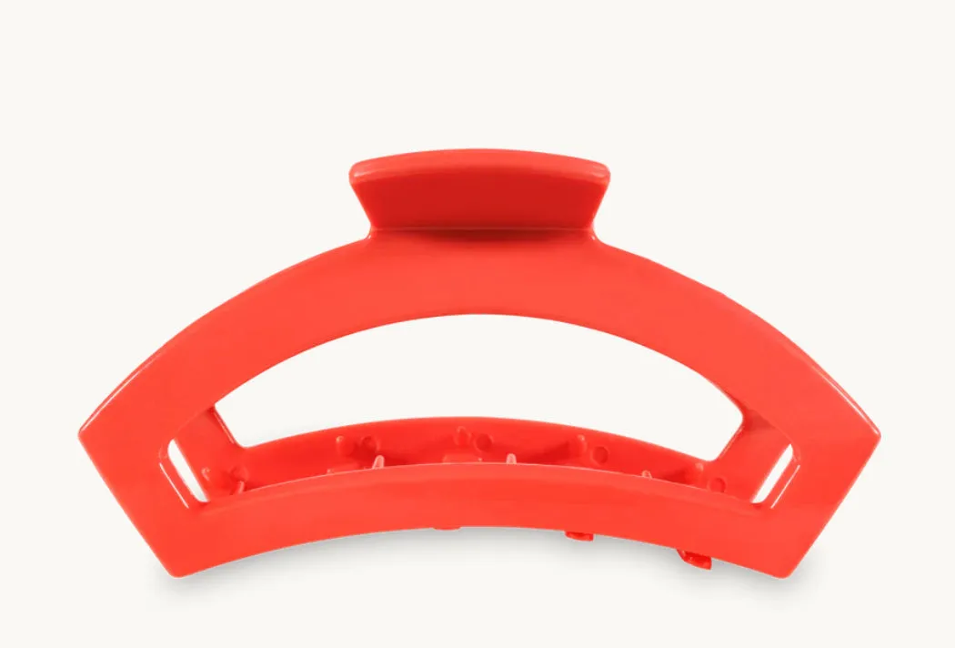 Open Hair Clip-Coral : Large