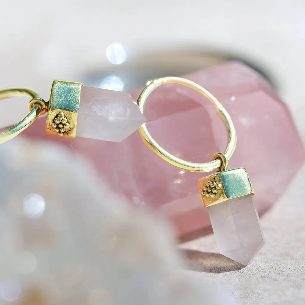 Open Heart Hoop Earrings - Gold