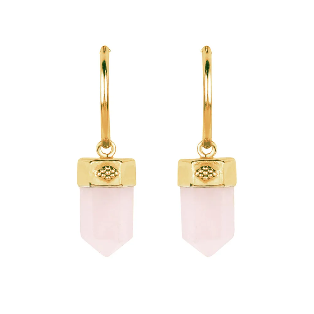 Open Heart Hoop Earrings - Gold