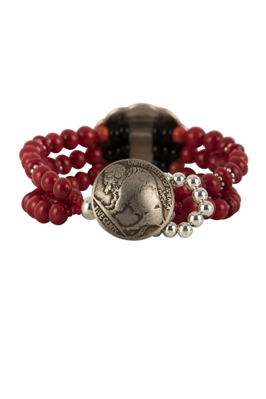 Paige Wallace Sterling Silver Concho Bracelet