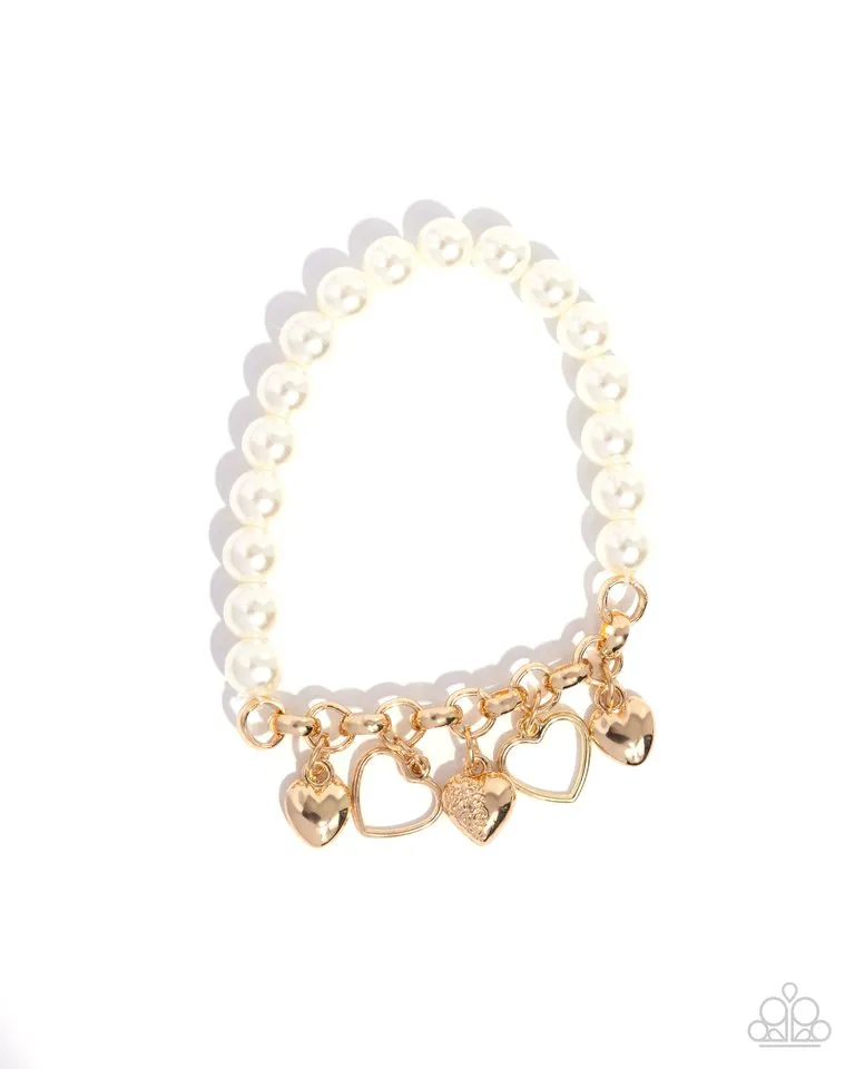 Paparazzi Bracelet ~ Charming Candidate - Gold