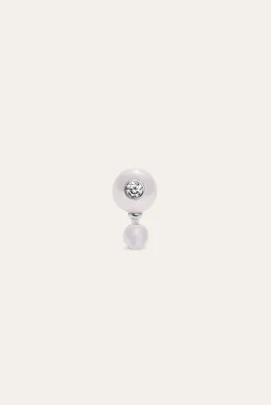 Pearl Essence Silver Double Stud