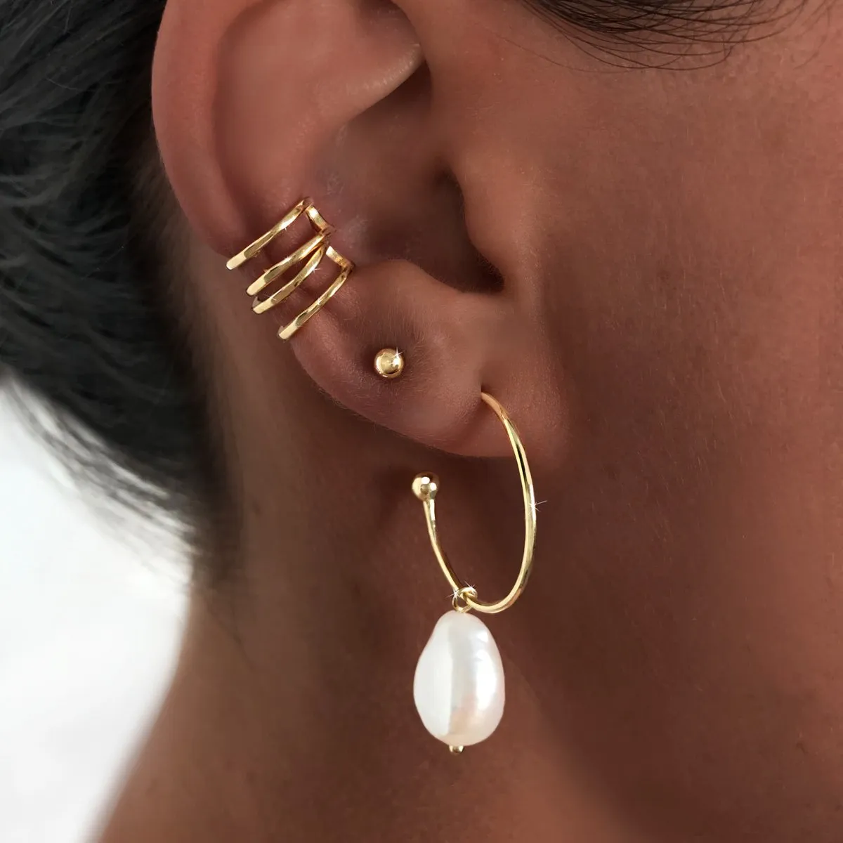 Pearl Gold Earrings