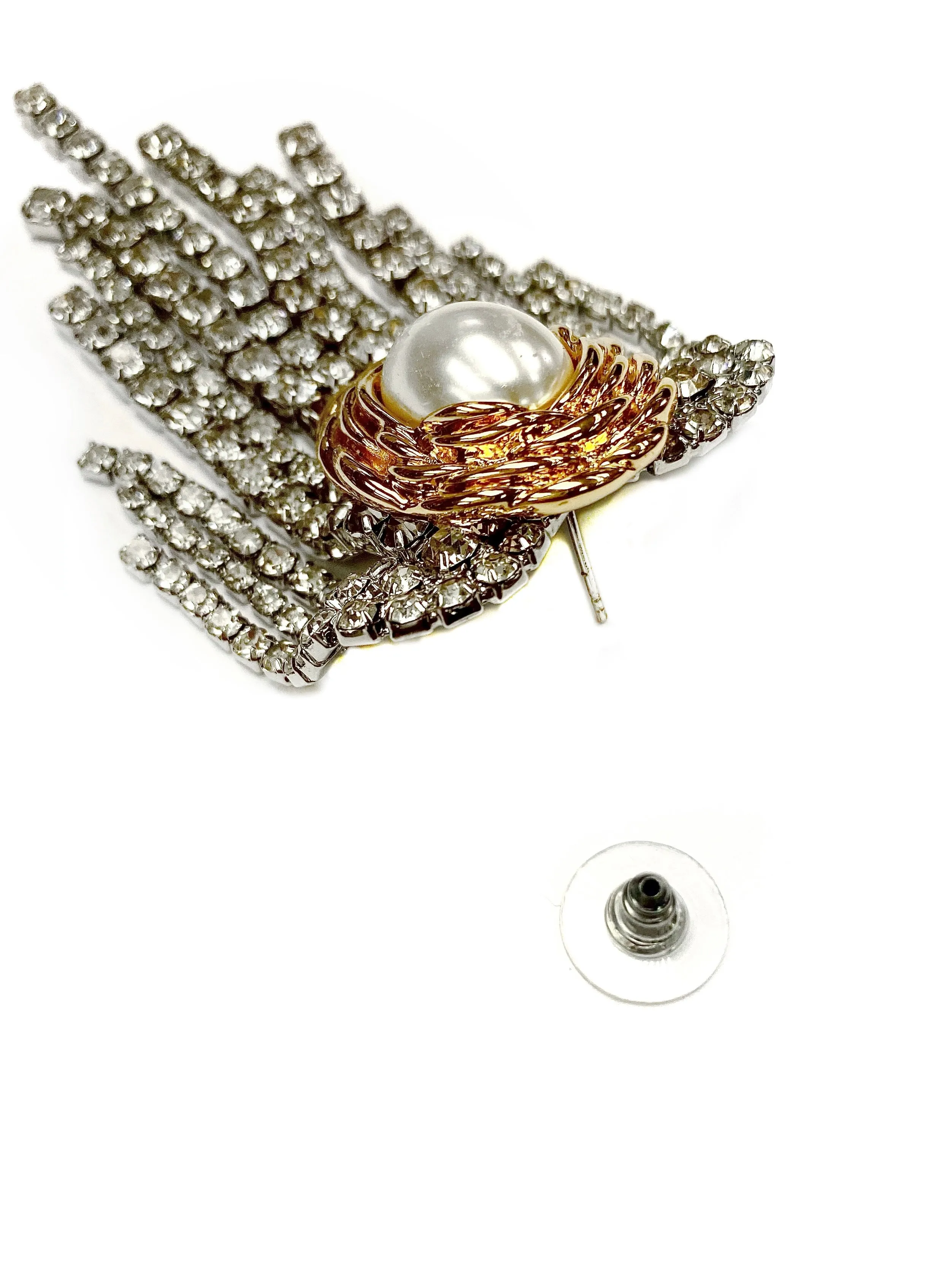 PEARL STUD WATERFALL DROP EARRINGS