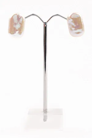 Pearl Studs - P47 18mm x 10mm White