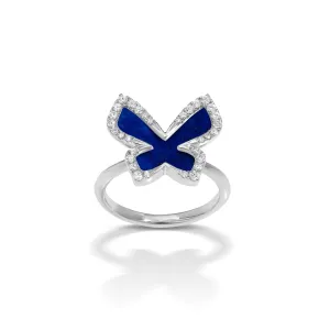 PICCOLE SONATE Butterfly Ring with Lapis Lazuli