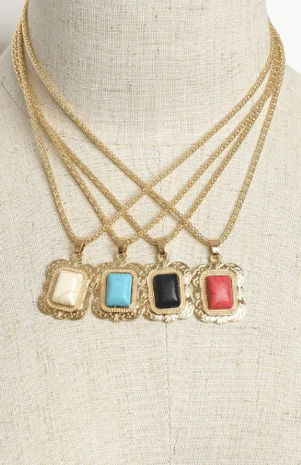 QUARTZ STONE NECKLACE & EARRING SET 2.0
