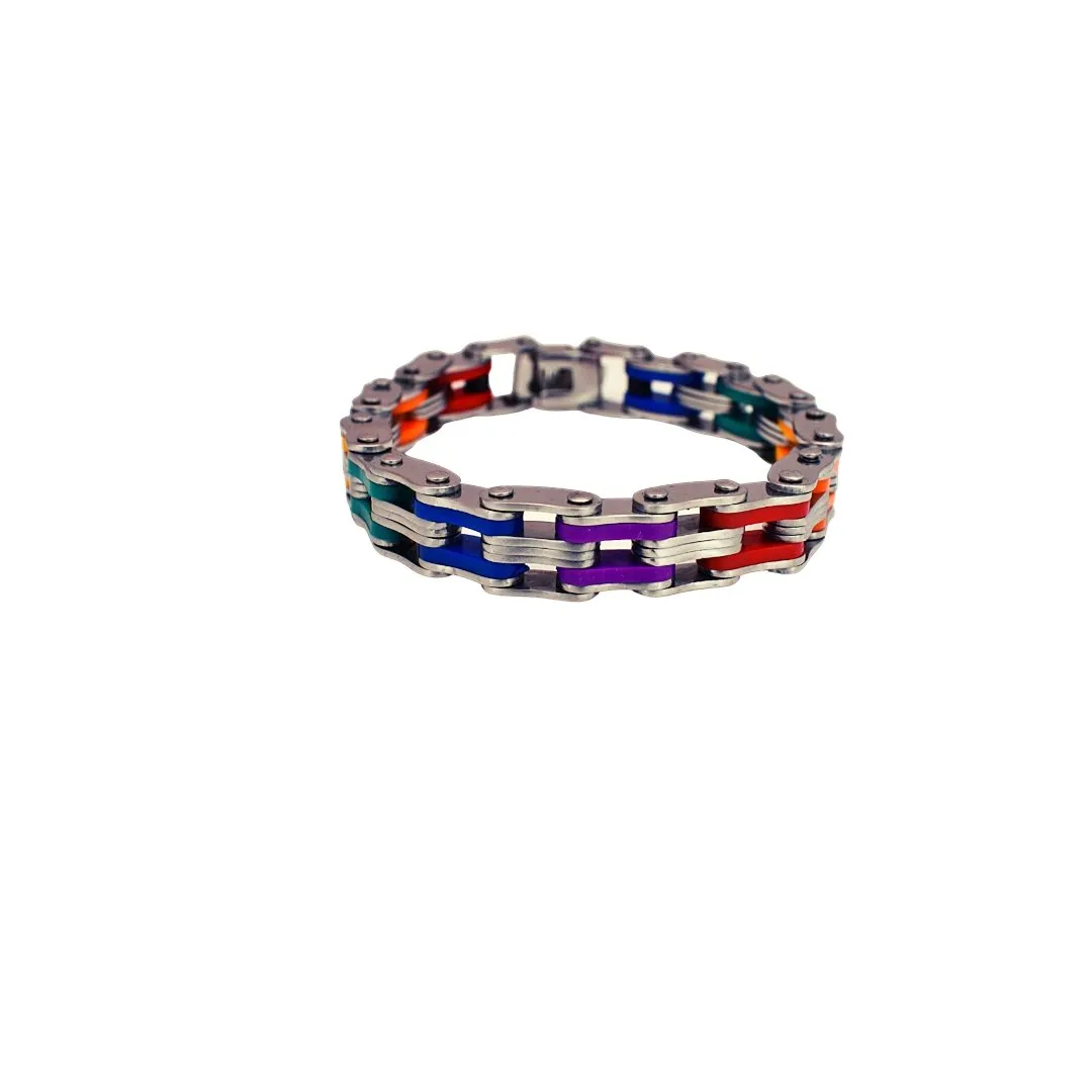 Rainbow Chain Link Bracelet