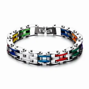 Rainbow Chain Link Bracelet