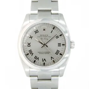 Rolex Air King Rhodium Roman Numeral Dial