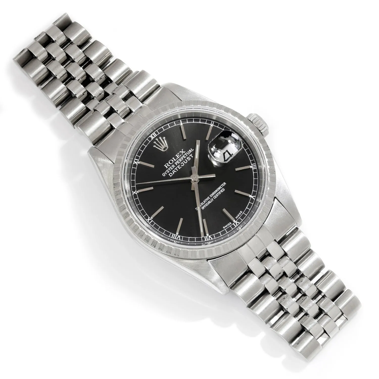 Rolex Datejust 36 Stainless Steel Jubilee Black 16220