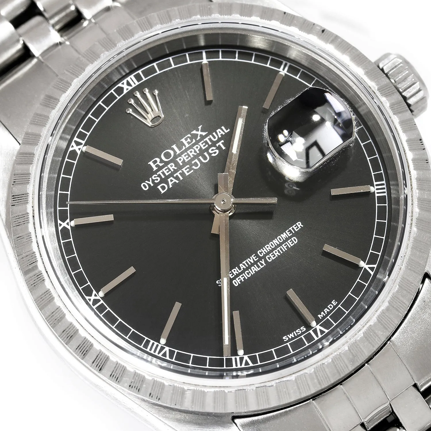 Rolex Datejust 36 Stainless Steel Jubilee Black 16220