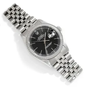 Rolex Datejust 36 Stainless Steel Jubilee Black 16220