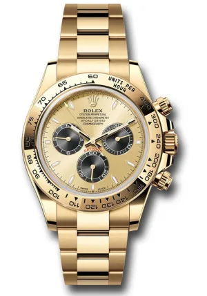 Rolex Daytona Yellow Gold Golden And Black Index Dial Oyster Bracelet 126508