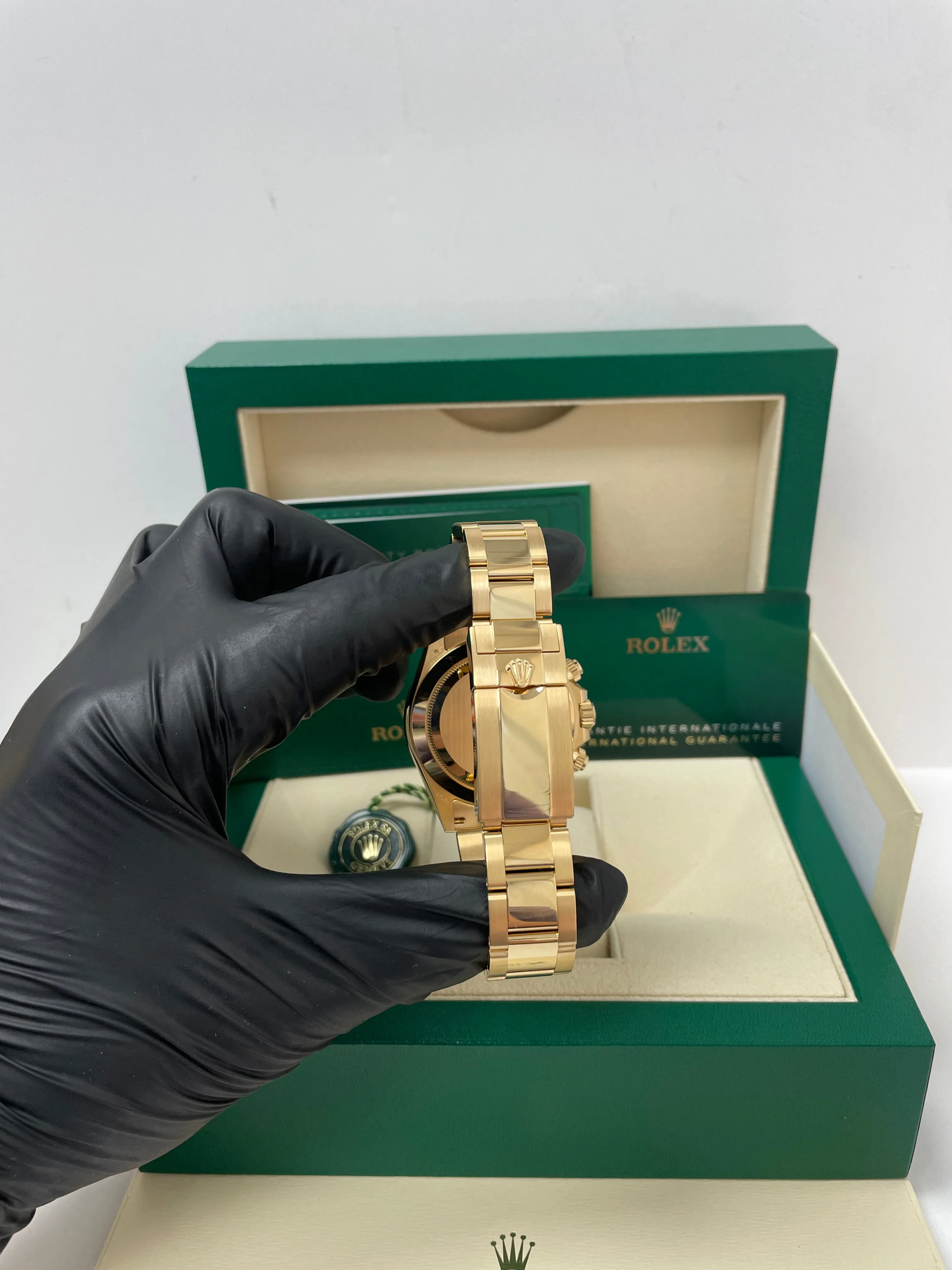 Rolex Yellow Gold Cosmograph Daytona 40 Watch - White Index Dial (Ref # 116508)