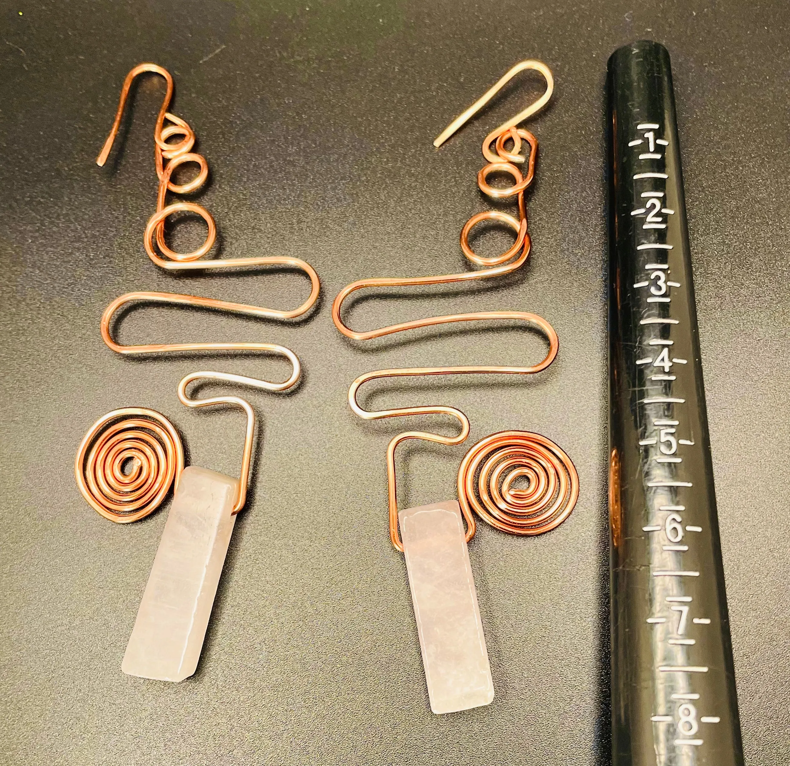 Rose Quarts and Copper Color Wire