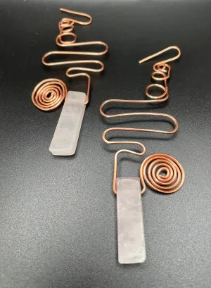 Rose Quarts and Copper Color Wire