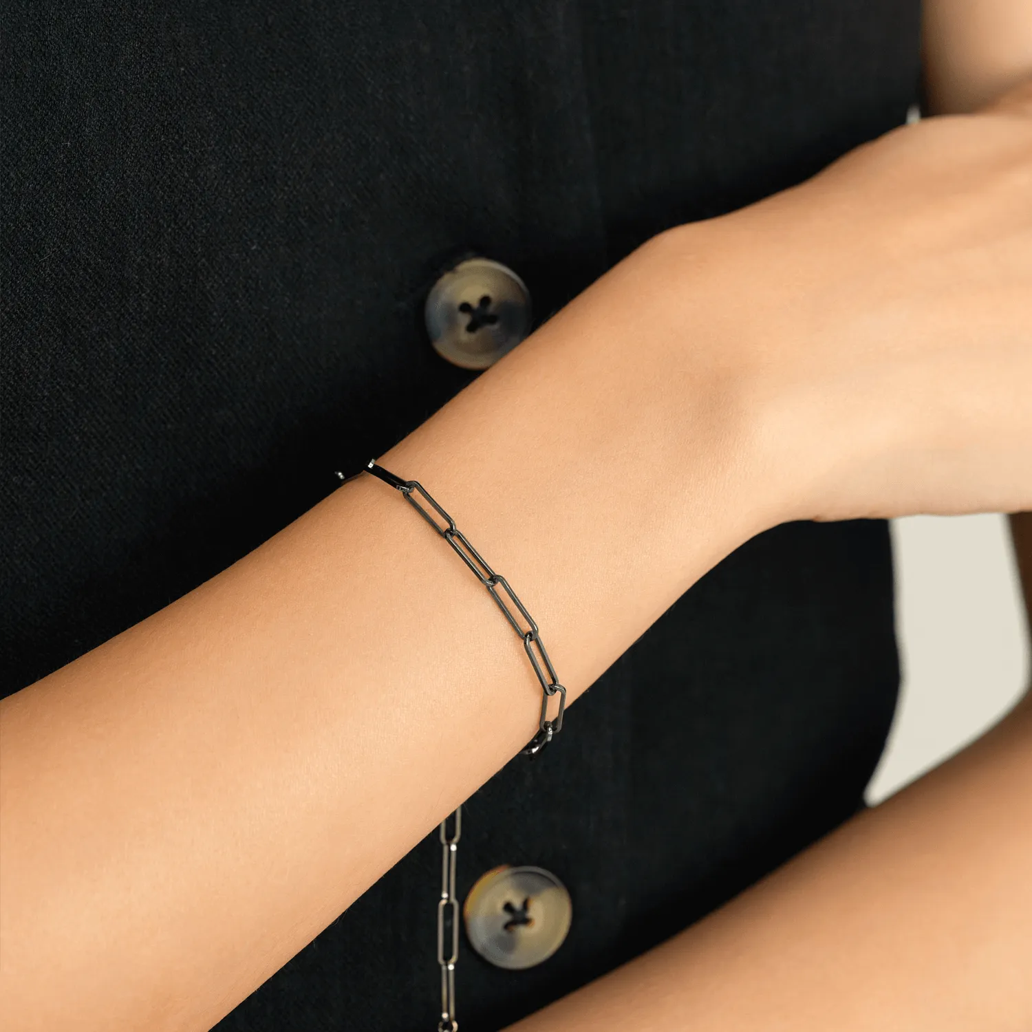 Ruthenium Link Bracelet