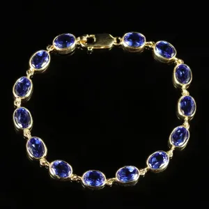 Sapphire Gold Bracelet 9Ct Yellow Gold