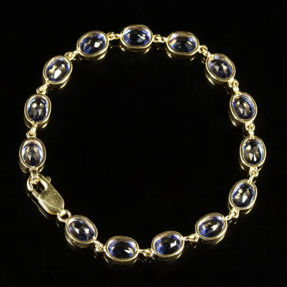 Sapphire Gold Bracelet 9Ct Yellow Gold