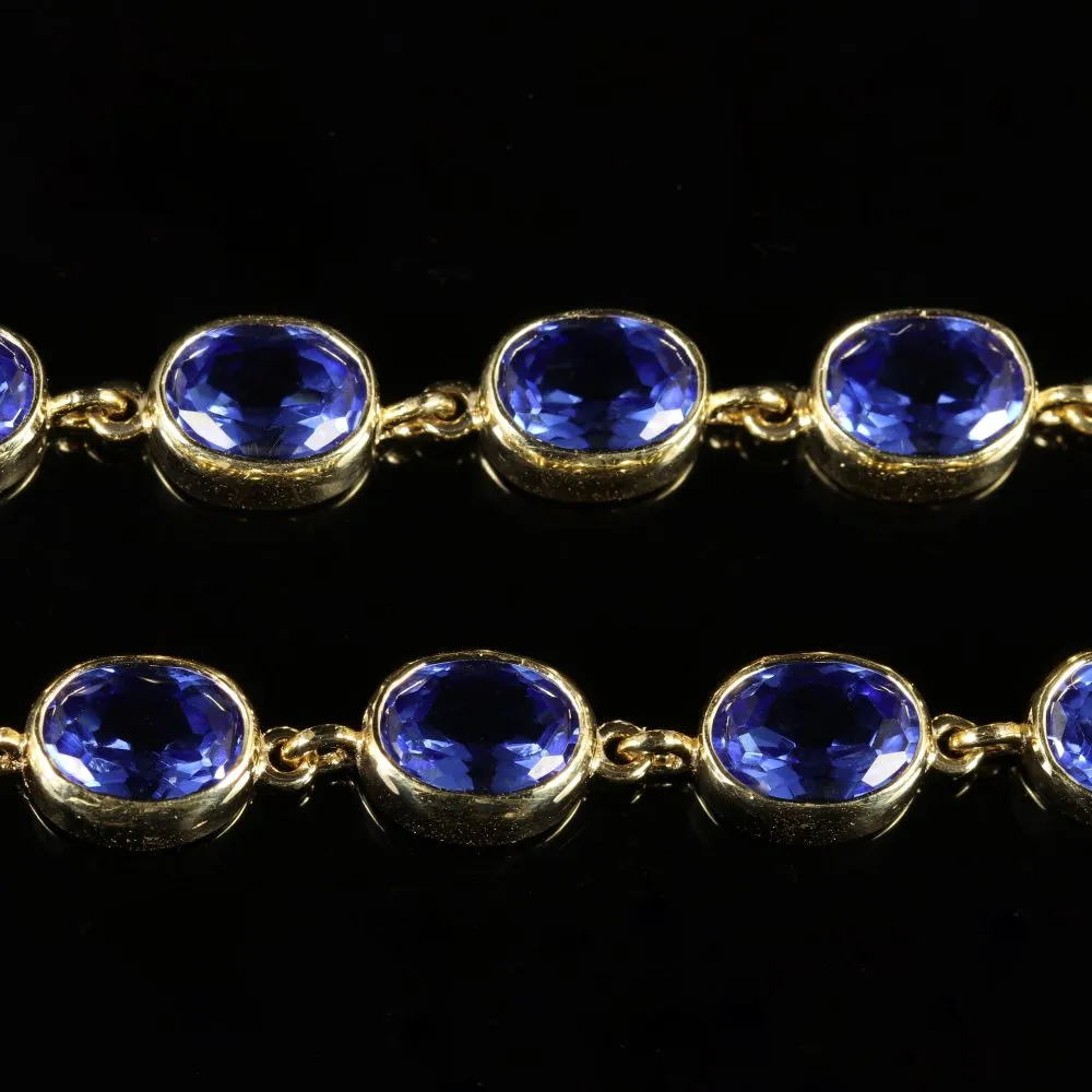 Sapphire Gold Bracelet 9Ct Yellow Gold