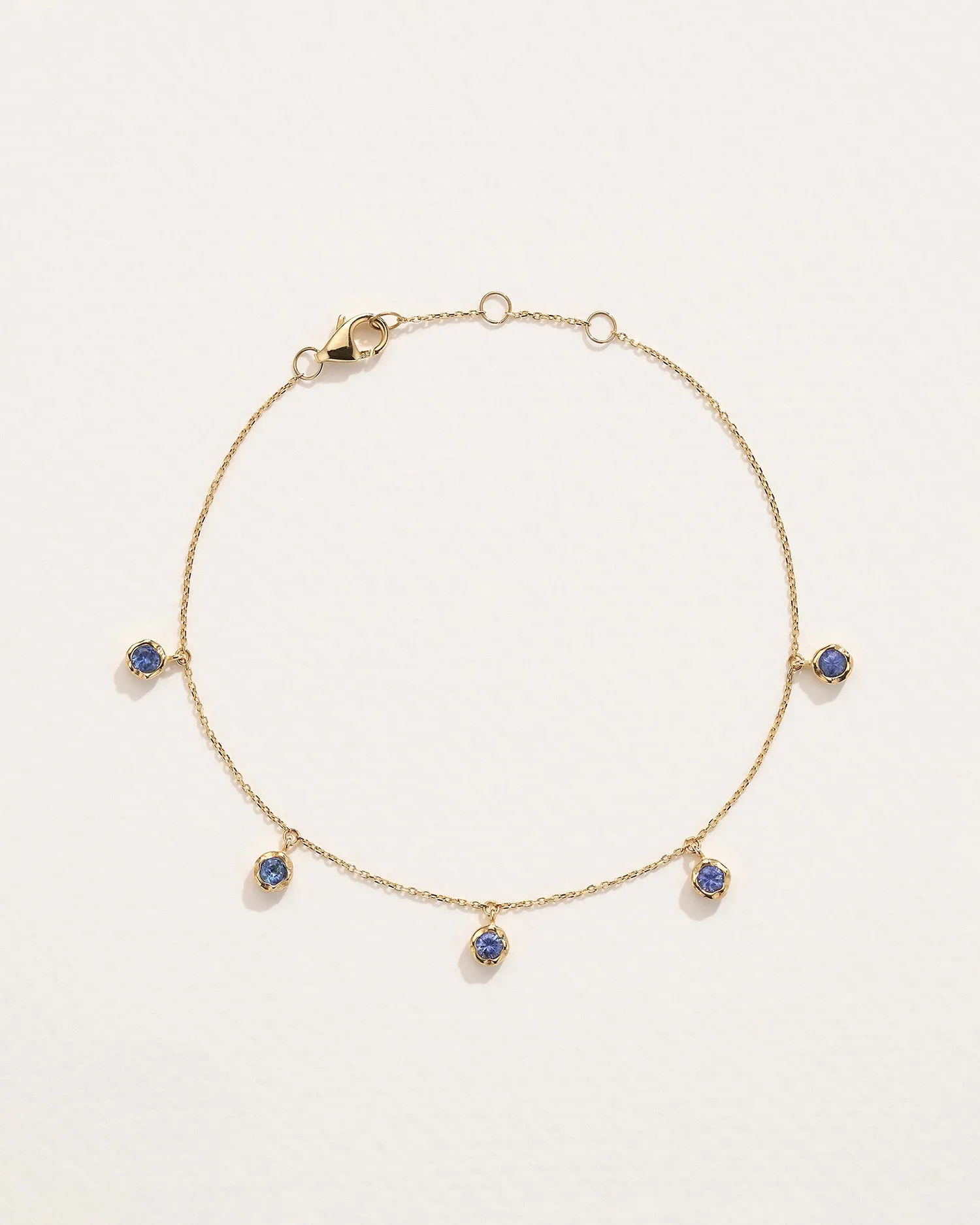 Sapphire Station Droplet Bracelet