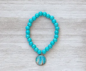 Sea Dreams Turquoise Beaded Bracelet | Handmade Beach Jewelry