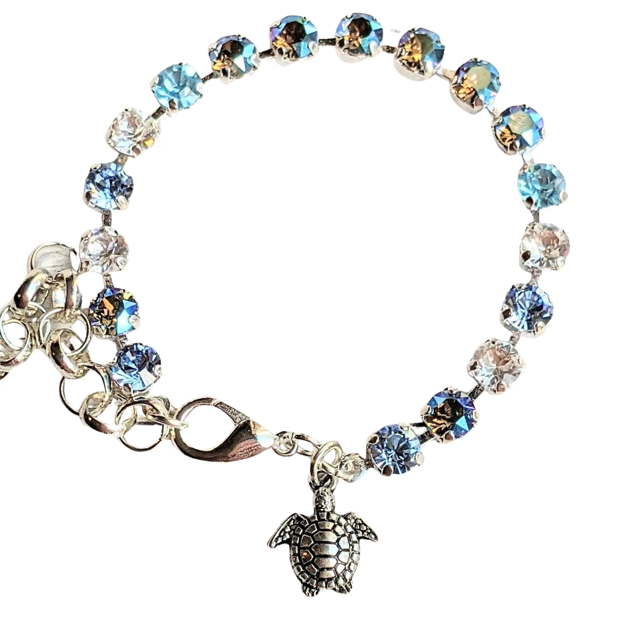 Sea Turtle Faceted Crystal Bracelet