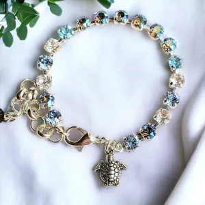 Sea Turtle Faceted Crystal Bracelet