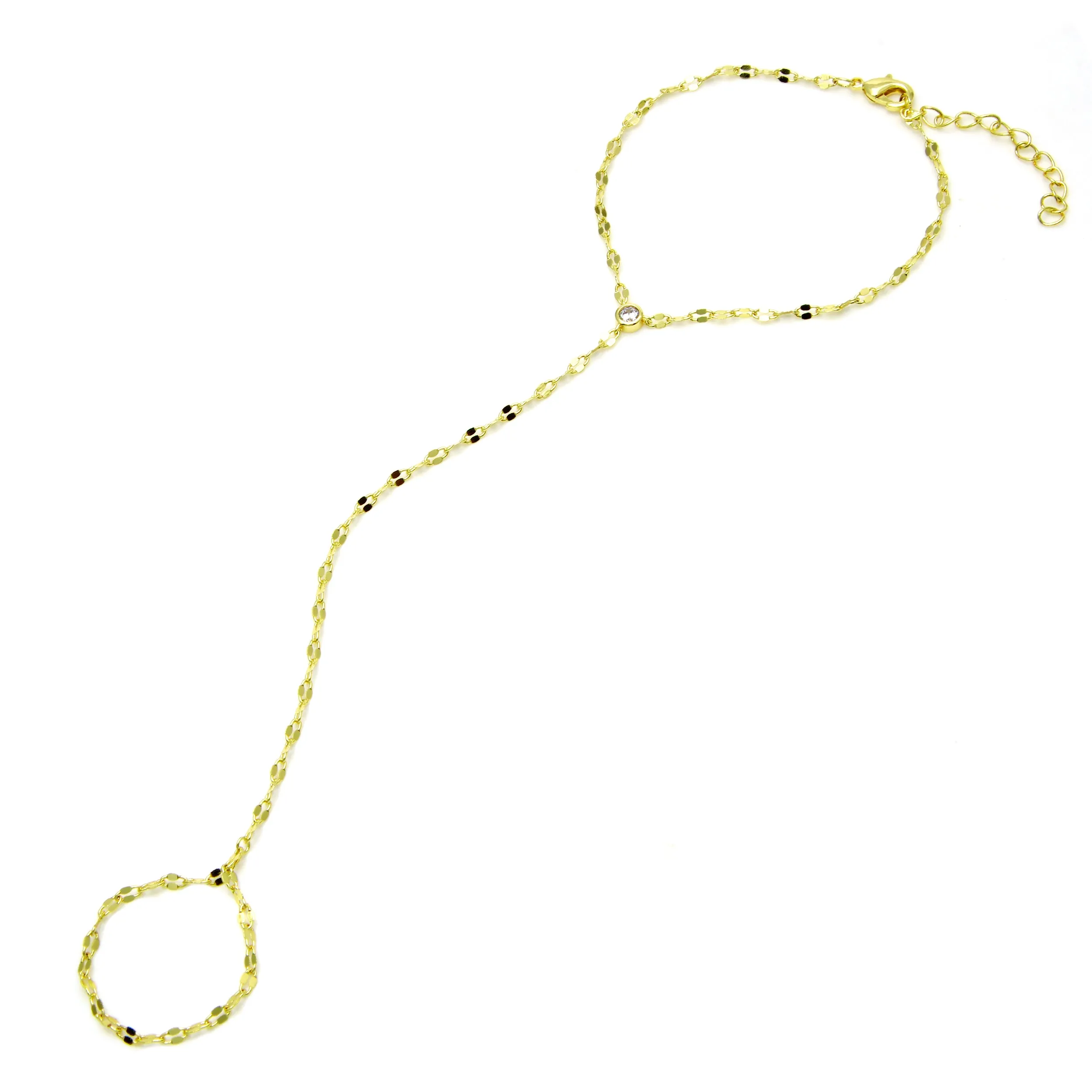 Shimmery Bezel Hand Chain
