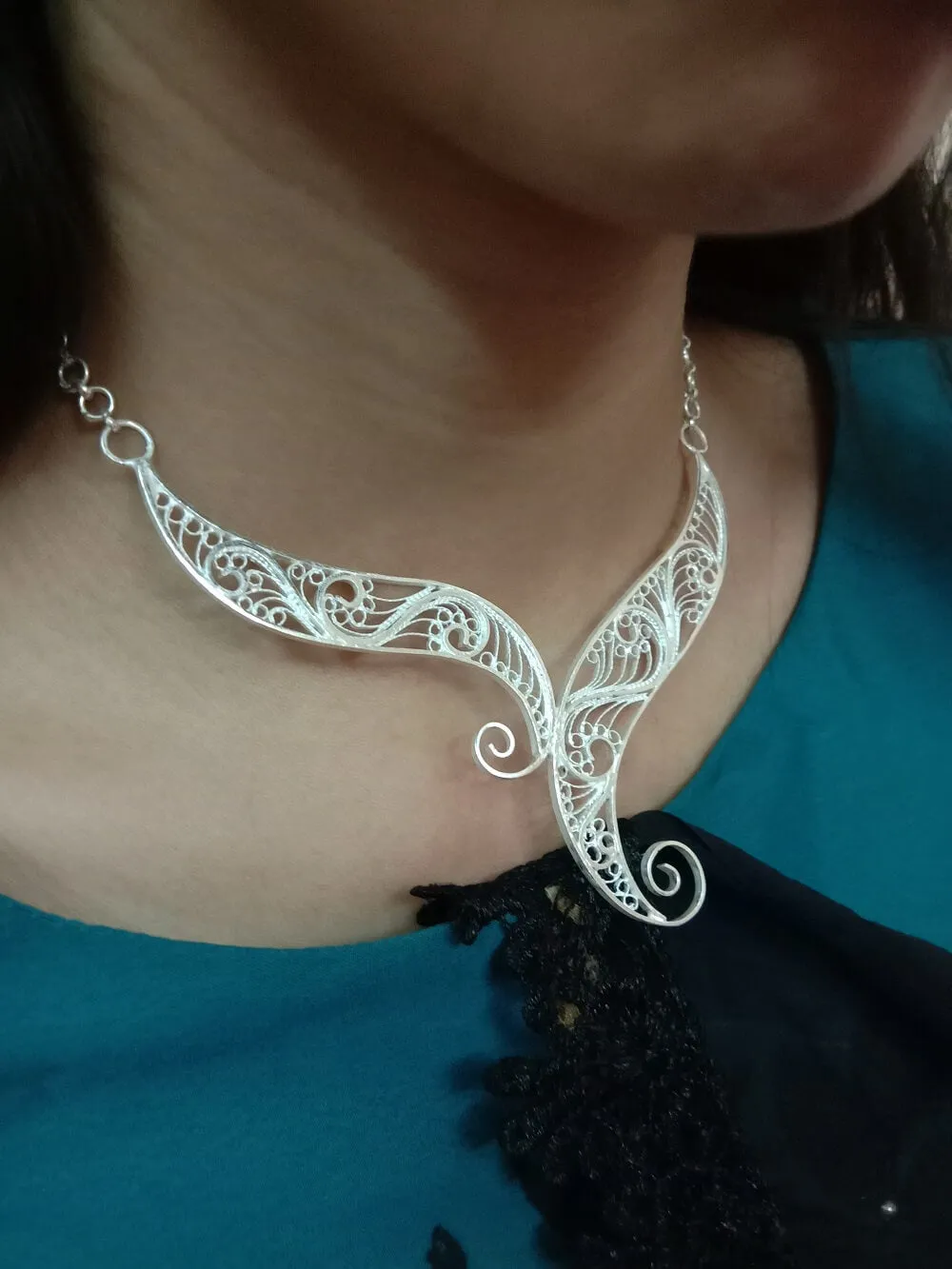 Silver Choker Set