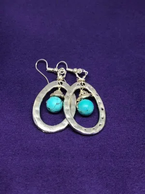 Silver Earrings with Turquoise
