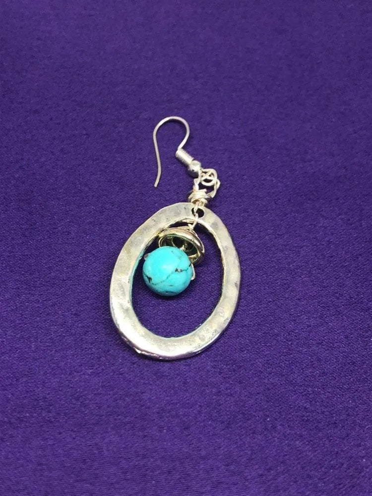Silver Earrings with Turquoise