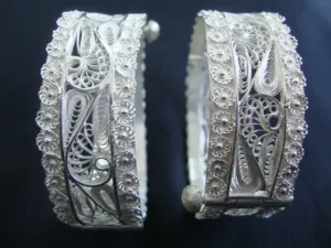 Silver Filigree Bracelet Bangles BG008a