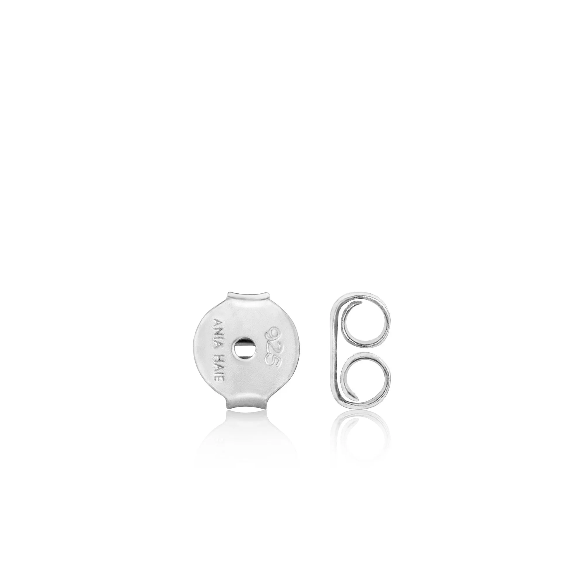 Silver Modern Chain Stud Earrings