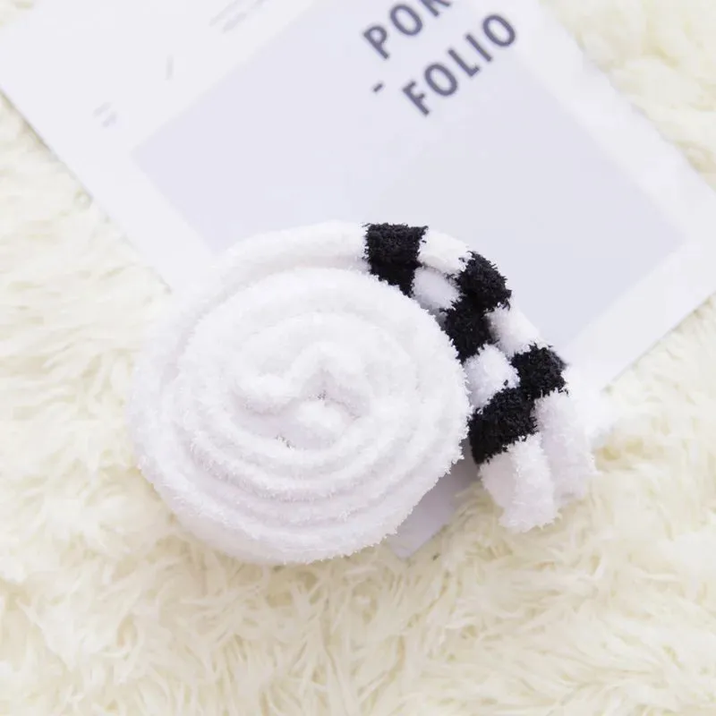 Soft Coral Fleece Striped Socks Collection