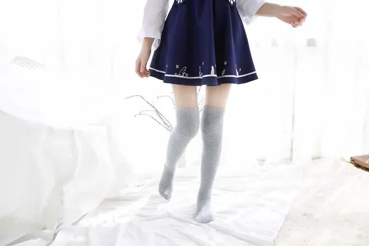Soft Coral Fleece Striped Socks Collection