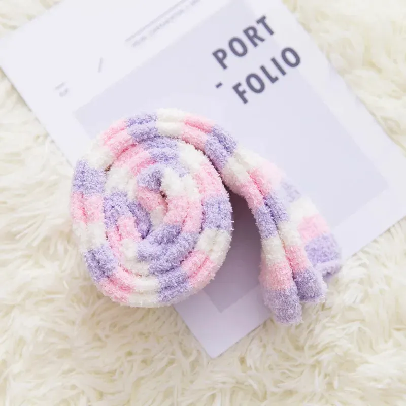 Soft Coral Fleece Striped Socks Collection