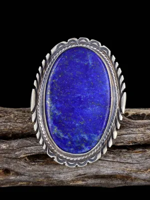 Sterling Silver Lapis Ring, Size 8